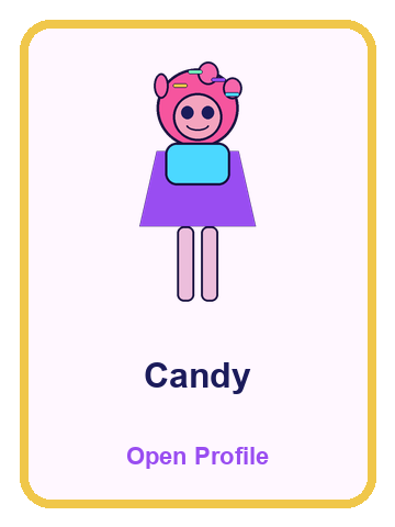 Candy profile card