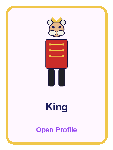 King profile card